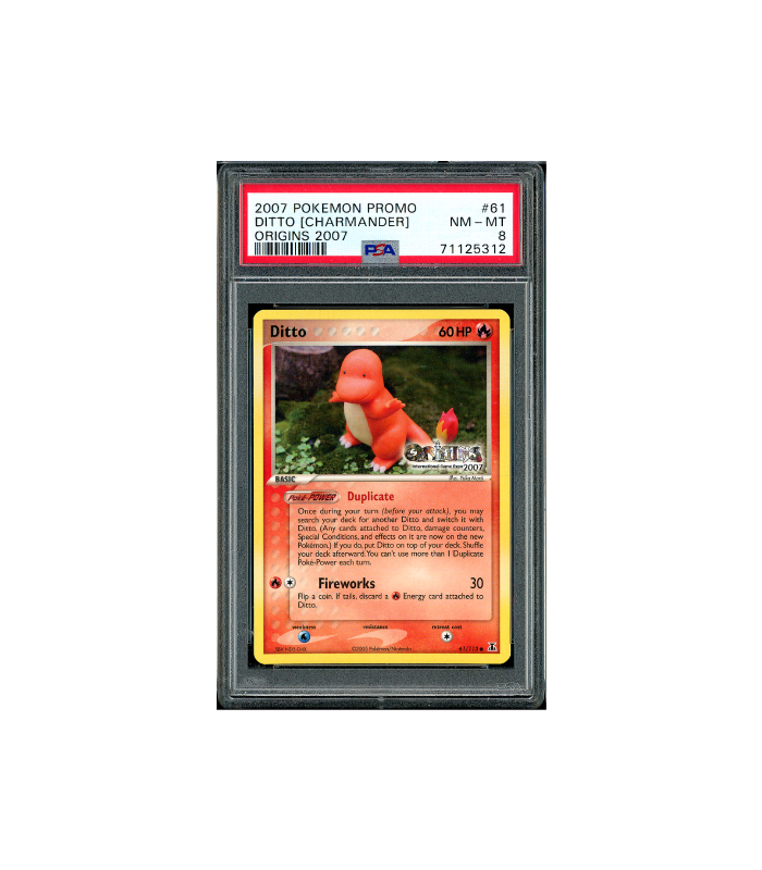 Pokemon Ditto [Charmander] Origins EX Delta Species 61 PSA 8