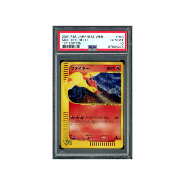Pokemon Moltres 1st Edition Web Series Holo #043 PSA 10