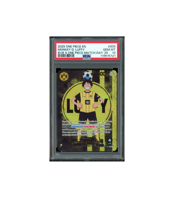 One Piece X BVB Monkey D Luffy Match Day ST13-003 PSA 10