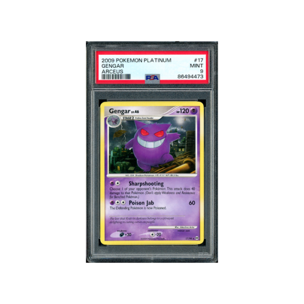 Pokemon Gengar Lv 46 Platinum Arceus 2009 #17 PSA 9