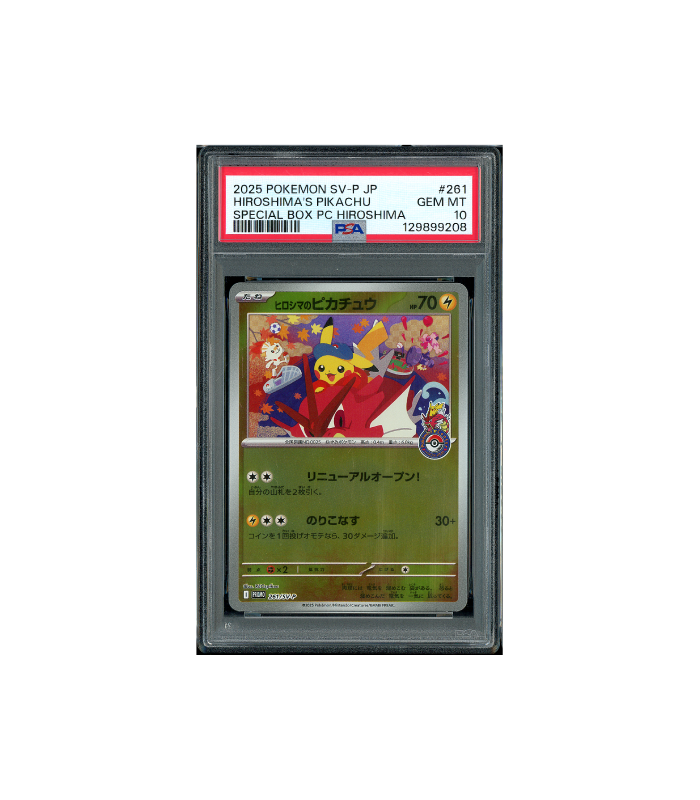 Pokemon Center Hiroshima's Pikachu Special Box #261 PSA 10