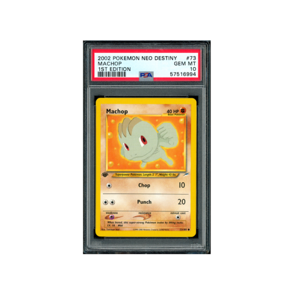 Pokemon Machop 1st Edition 2002 Neo Destiny #73 PSA 10