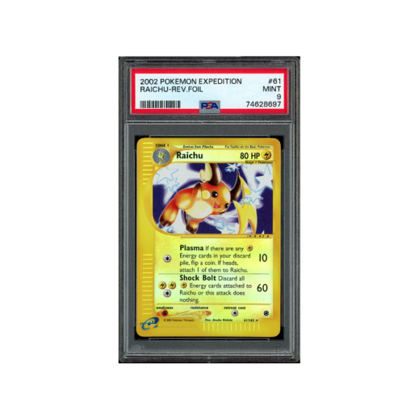 Pokemon Raichu Reverse Holo e-Series Expedition #61 PSA 9
