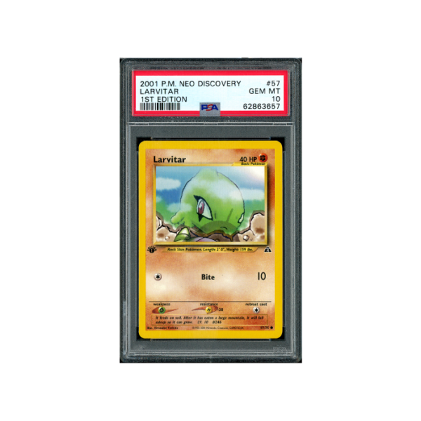 Pokemon Larvitar 1st Edition 2001 Neo Discovery #57 PSA 10