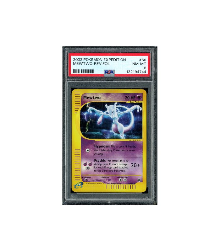 Pokemon Mewtwo Reverse Holo e-Series Expedition #56 PSA 8