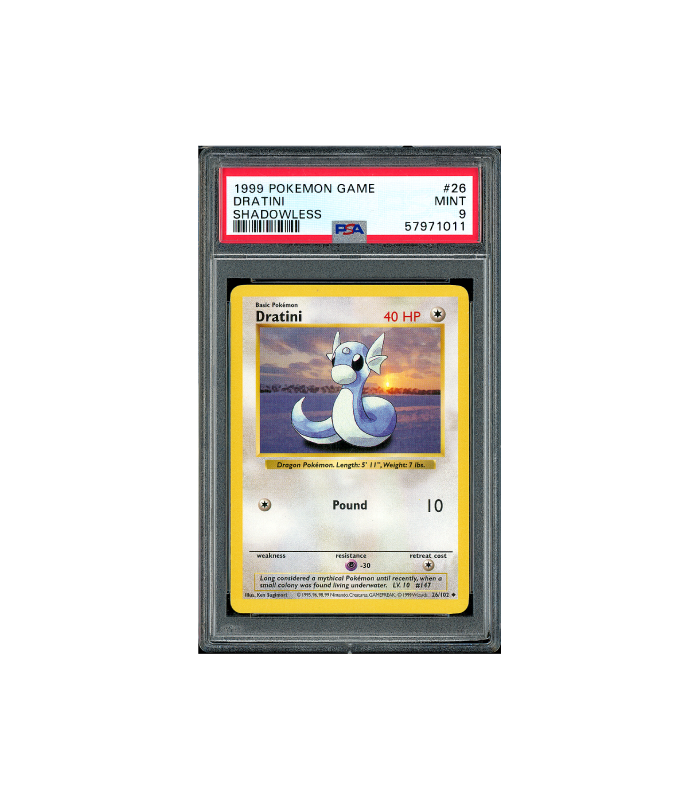 Pokemon Dratini Base Set Shadowless 1999 #26 PSA 9