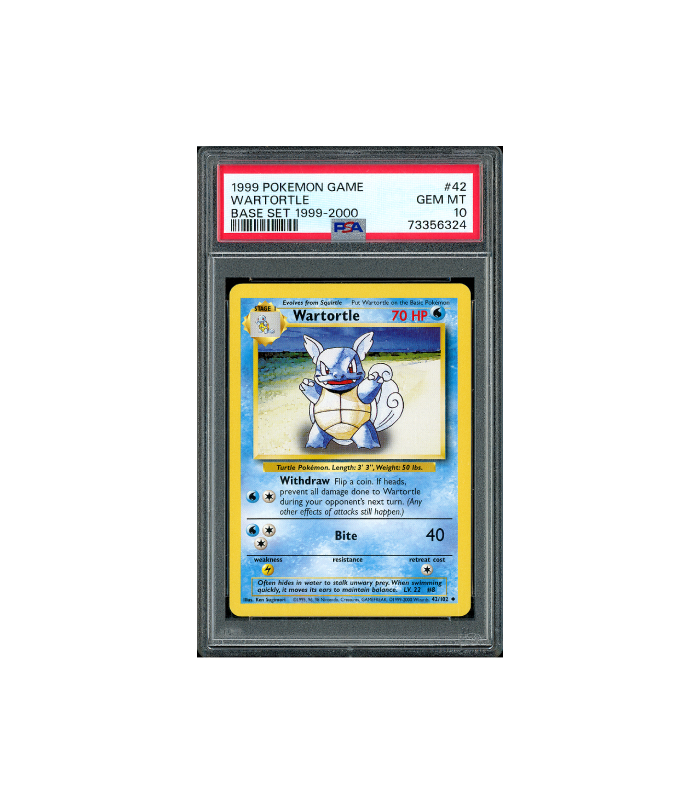 Pokemon Wartortle Base Set 4th Print 1999-2000 #42 PSA 10