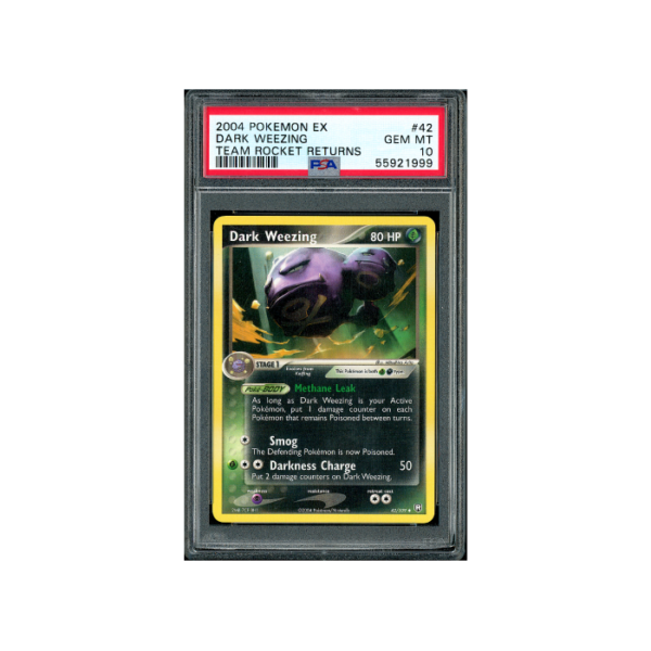 Pokemon Dark Weezing EX Team Rocket Returns #42 PSA 10