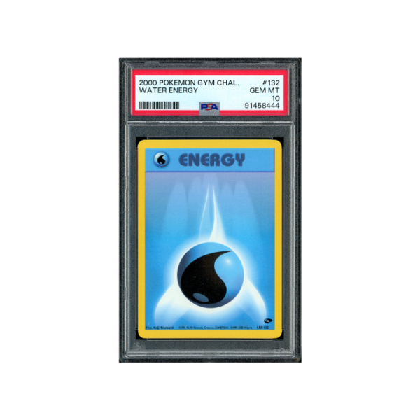 Pokemon Water Energy 2000 Gym Challenge #132 PSA 10