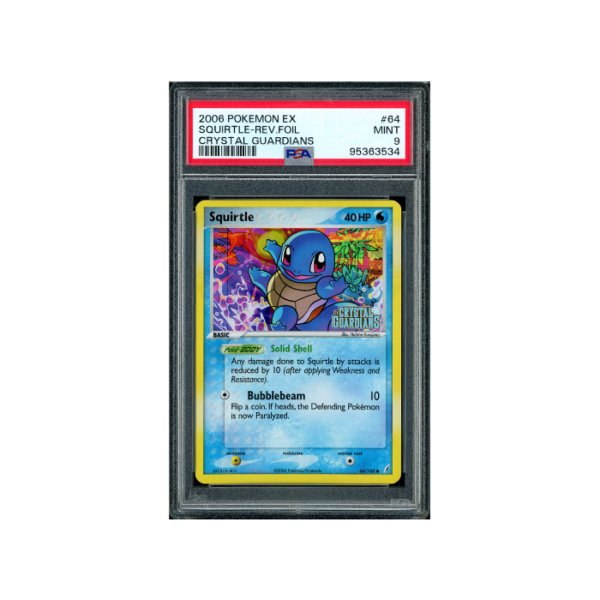 Pokemon Squirtle Reverse Holo EX Crystal Guardians #64 PSA 9