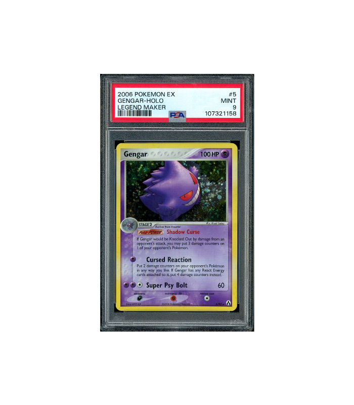 Pokemon Gengar Holo 2006 EX Legend Maker Big Swirl #5 PSA 9
