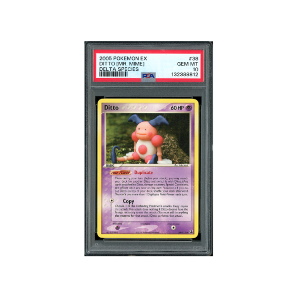 Pokemon Ditto [Mr. Mime] EX Delta Species 2005 #38 PSA 10