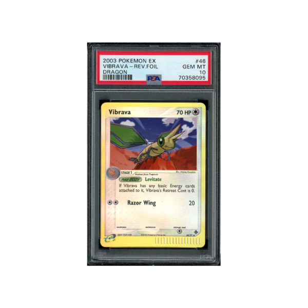 Pokemon Vibrava Reverse Holo 2003 EX Dragon #46 PSA 10