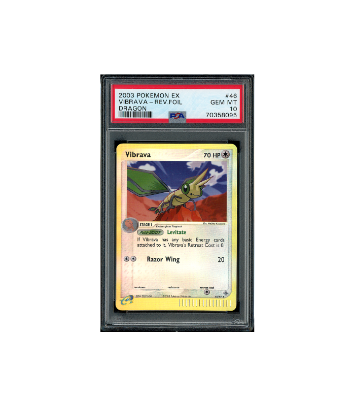 Pokemon Vibrava Reverse Holo 2003 EX Dragon #46 PSA 10