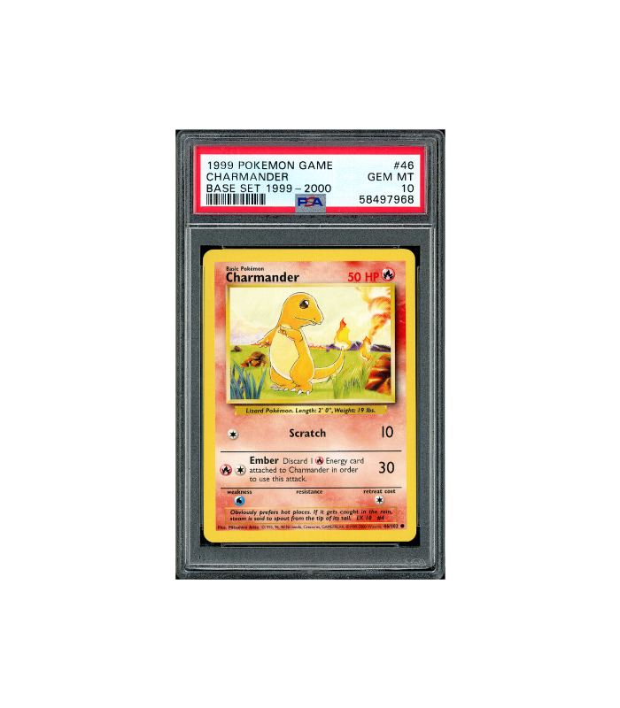 Pokemon Charmander Base Set 4th Print 1999-2000 #46 PSA 10