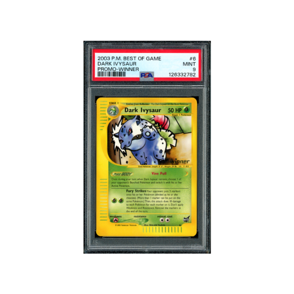 Pokemon Dark Ivysaur e-Series Best of Game Winner #6 PSA 9