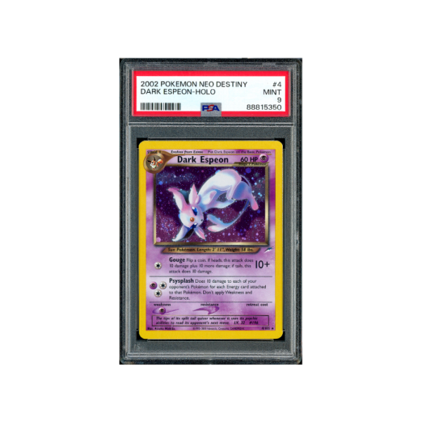 Pokemon Dark Espeon Holo Neo Destiny #4 PSA 9 - Big Swirl