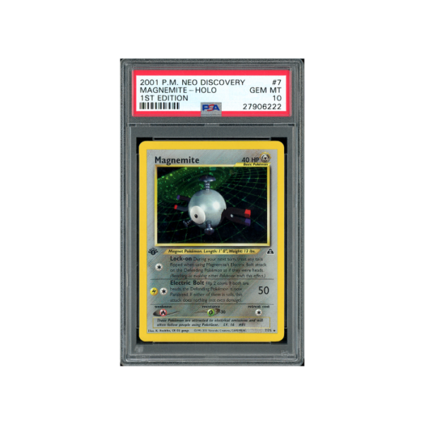 Pokemon Magnemite 1st Edition Neo Discovery Holo #7 PSA 10