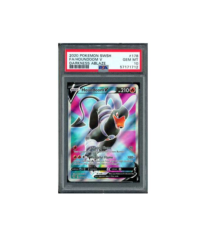 Pokemon Houndoom V Darkness Ablaze SR Full Art #178 PSA 10