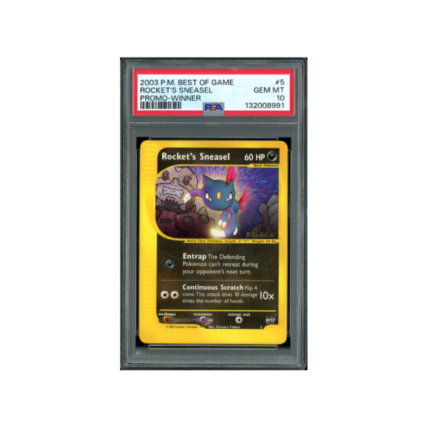 Pokemon Sneasel e-Series 2003 Best of Game Winner #5 PSA 10