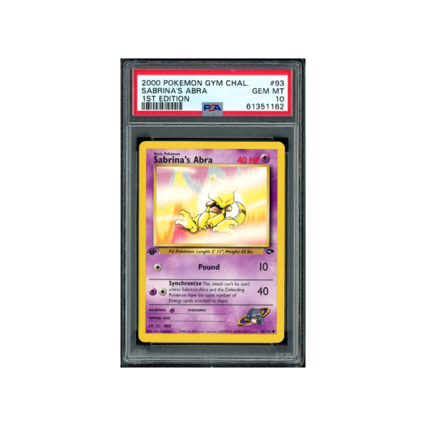 Pokemon Sabrina's Abra 2000 1st Ed Gym Challenge #93 PSA 10