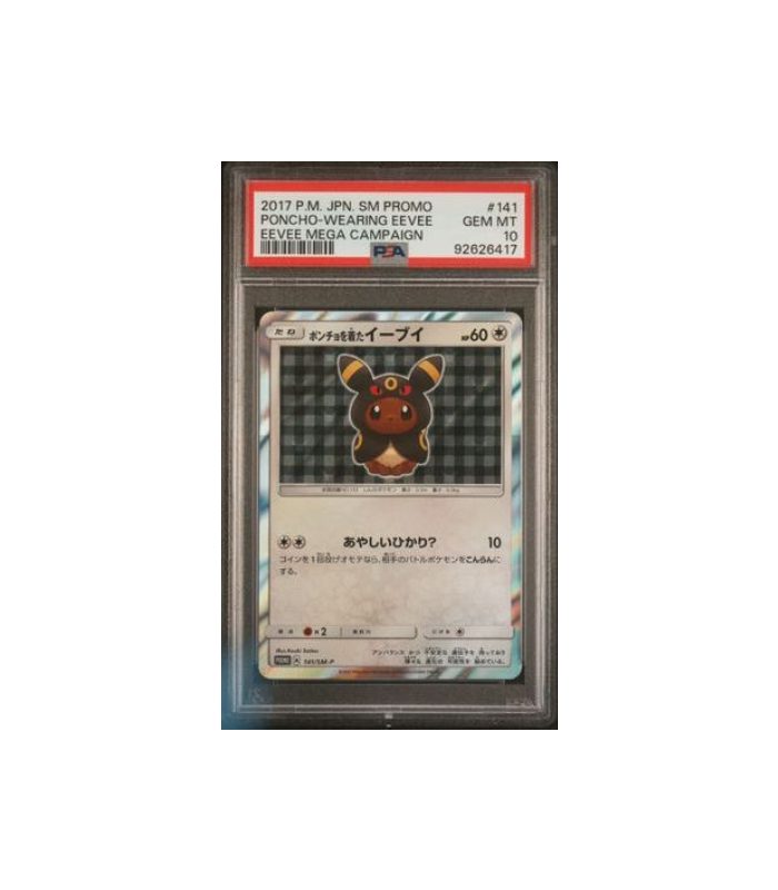 Pokemon Poncho-wearing Eevee Sun & Moon Promo #141 PSA 10