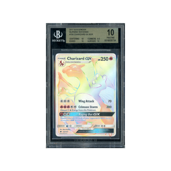 Pokemon Charizard GX Burning Shadows #150 BGS Pristine 10