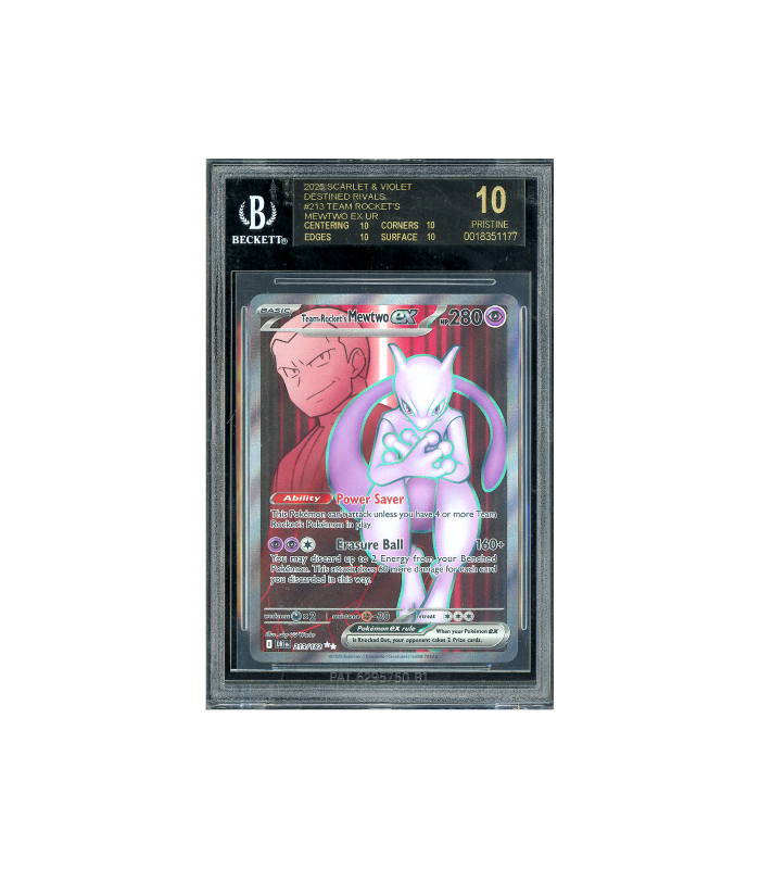 Pokemon Team Rocket's Mewtwo Destined Rivals #213 BGS 10 BL Pokemon Team Rocket's Mewtwo Destined Rivals #213 BGS 10 BL