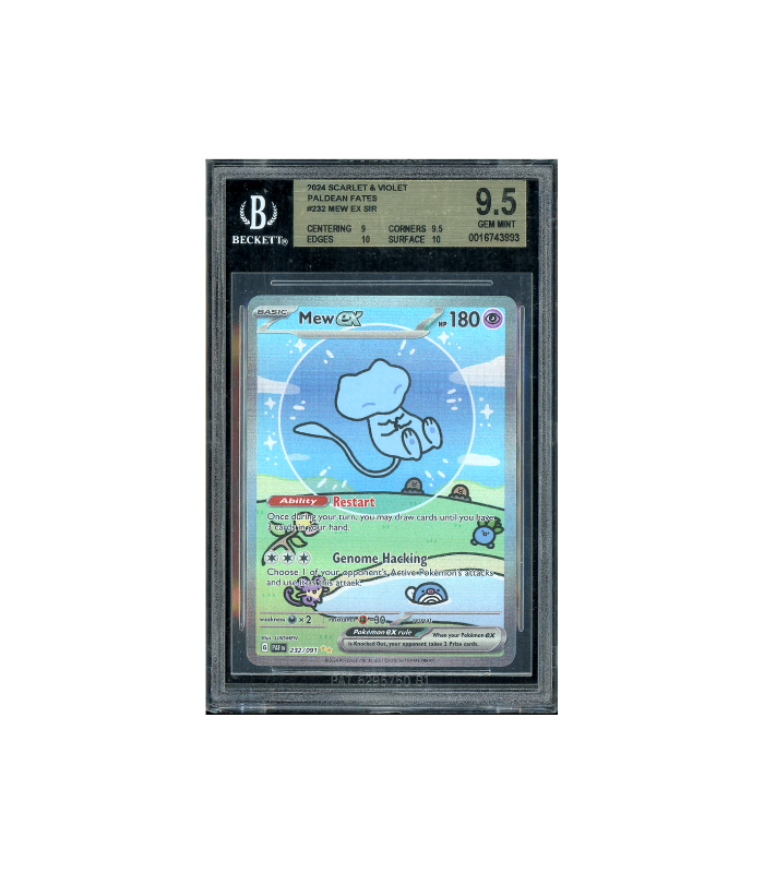 Pokemon Mew ex SAR Paldean Fates Full Art #232 BGS 9.5 Pokemon Mew ex SAR Paldean Fates Full Art #232 BGS 9.5