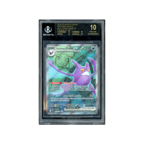 Pokemon Team Rocket's Crobat Destined Rivals #217 BGS 10 BL