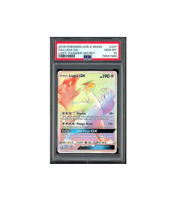 Pokemon Lugia GX Lost Thunder SR Full Art #227 PSA 10