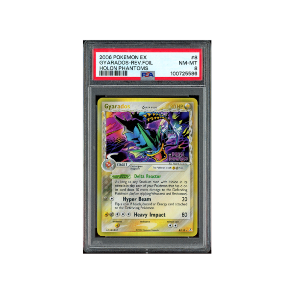 Pokemon Gyarados Reverse Holo EX Holon Phantoms #8 PSA 8