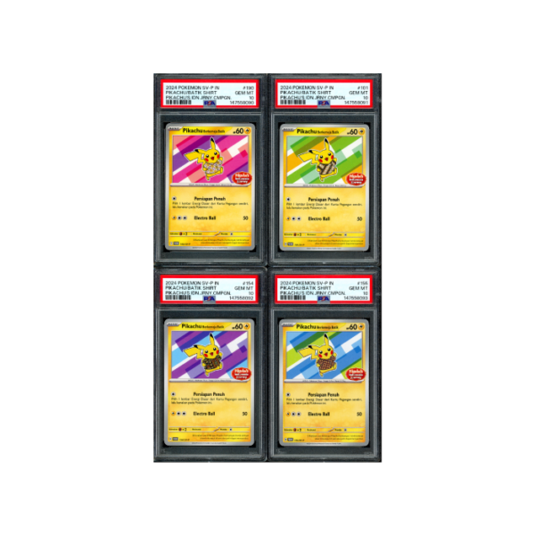 Pokemon Pikachu Batik Sequential Set 101/154/155/190 PSA 10