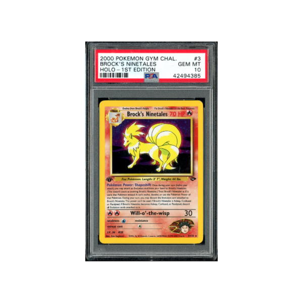 Pokemon Brock's Ninetales Holo Gym Challenge 1st Ed #3 PSA 10