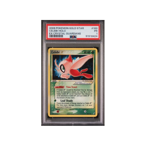 Pokemon Celebi Gold Star EX Crystal Guardians 2006 #100 PSA 1