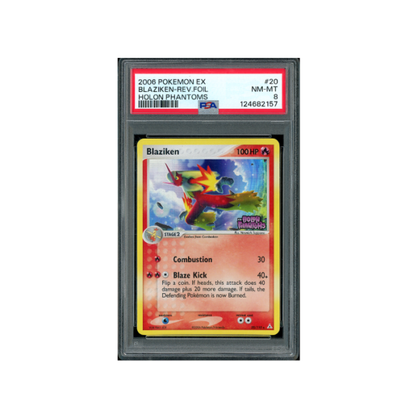 Pokemon Blaziken Reverse Holo EX Holon Phantoms #20 PSA 8