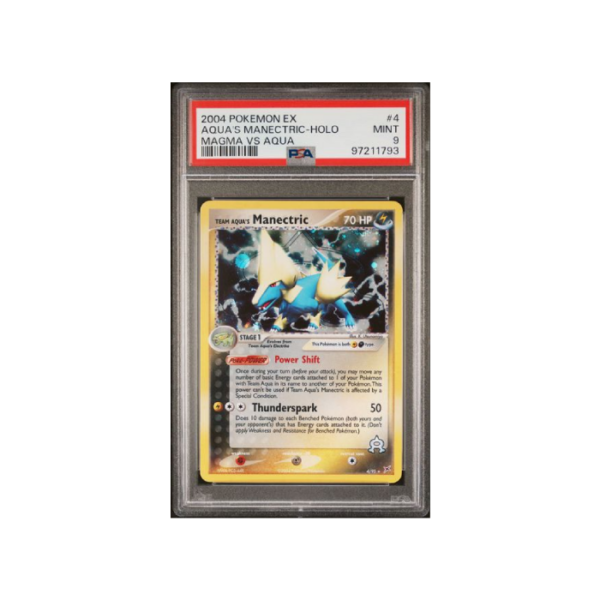 Pokemon Manectric Team Magma VS Team Aqua Holo #4 PSA 9