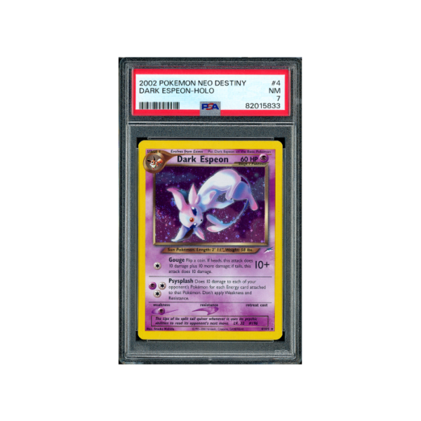 Pokemon Dark Espeon Holo Neo Destiny #4 PSA 7 - Big Swirl