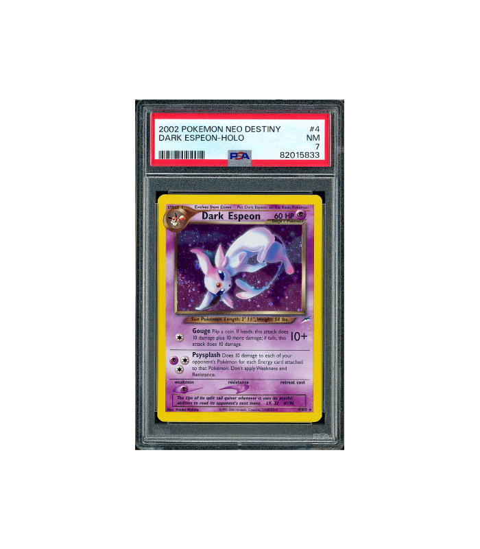 Pokemon Dark Espeon Holo Neo Destiny #4 PSA 7 - Big Swirl