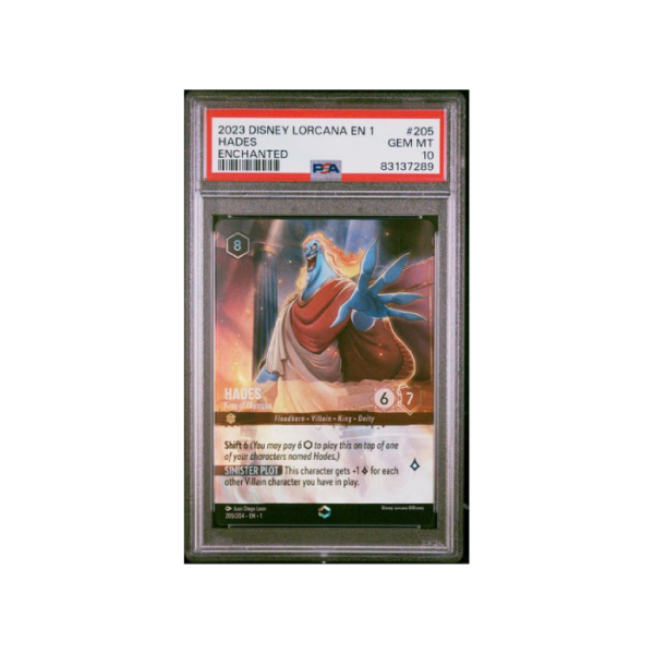 Disney Lorcana Hades Enchanted The First Chapter #205 PSA 10