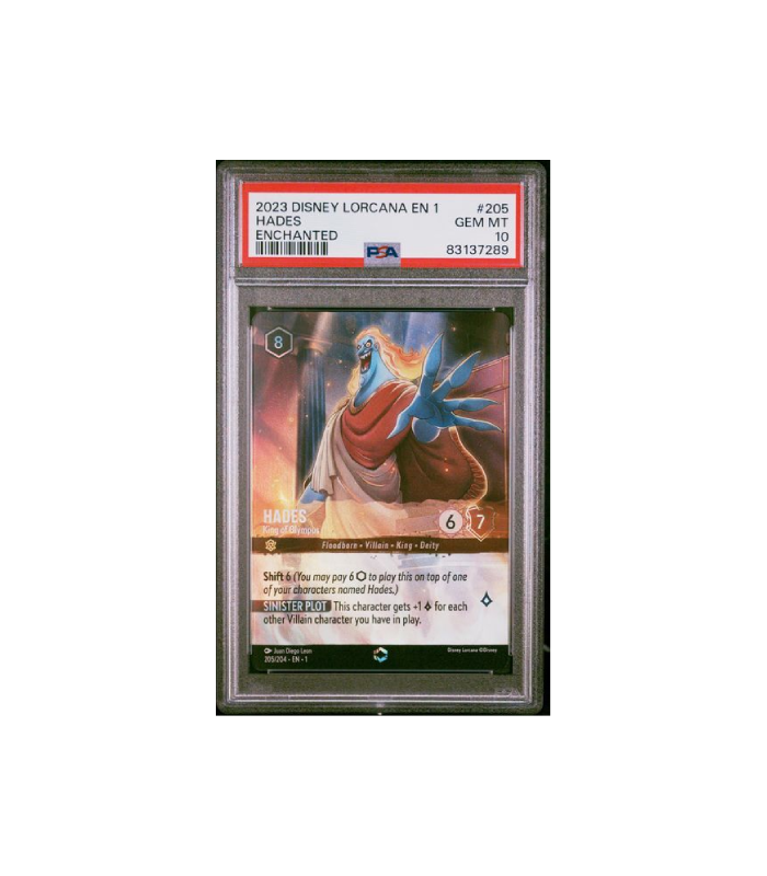 Disney Lorcana Hades Enchanted The First Chapter #205 PSA 10