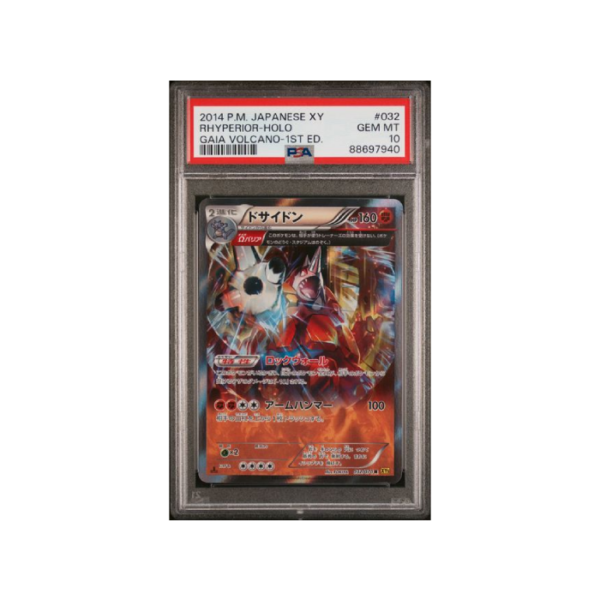Pokemon Rhyperior 1st Edition Gaia Volcano XY5g #032 PSA 10