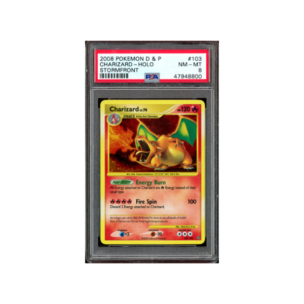 Pokemon Charizard Lv.76 Stormfront Holo #103 PSA 8 - Swirl
