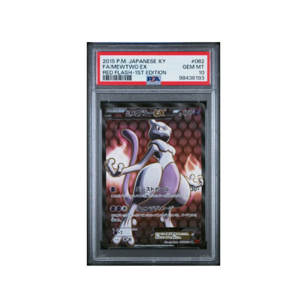 Pokemon Mewtwo EX 1st Edition Red Flash XY8r #062 PSA 10