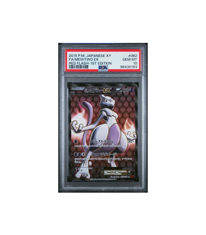 Pokemon Mewtwo EX 1st Edition Red Flash XY8r #062 PSA 10