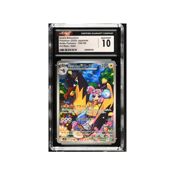 Pokemon Iono's Kilowattrel Battle Partners Full Art #104 CGC 10