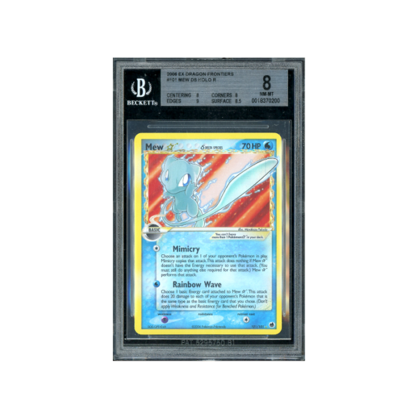 Pokemon Mew Gold Star Holo EX Dragon Frontiers #101 BGS 8