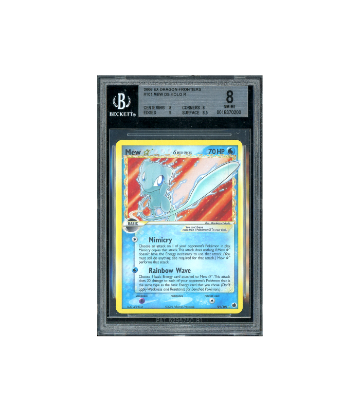 Pokemon Mew Gold Star Holo EX Dragon Frontiers #101 BGS 8