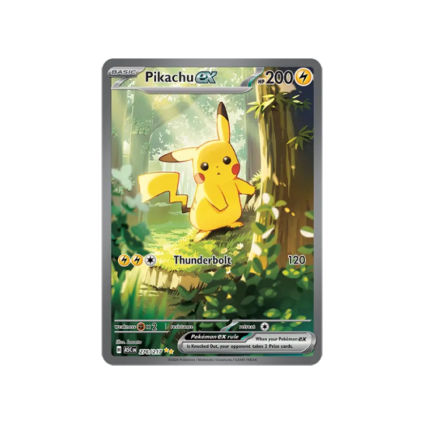 Pokemon Pikachu ex SAR Ascended Heroes Full Art #276 NM
