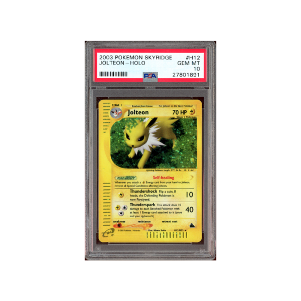 Pokemon Jolteon e-Series Skyridge Holo 2003 #H12 PSA 10